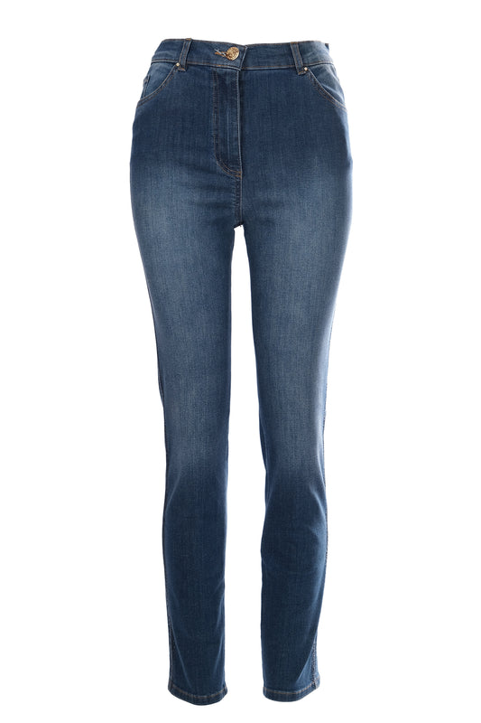 Seleste Minimalist Yüksek Bel Dar Paça Jean Pantolon - Günlük Şıklık