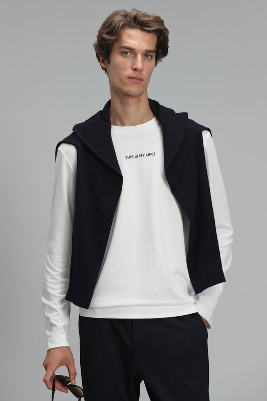 Lufian Minimalist Oversize Uzun Kol Erkek Sweatshirt - Günlük Kombinleriniz İçin