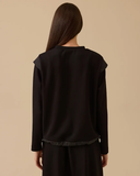 سويت شيرت برباط وتفاصيل مخططة