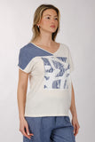 Daido Oversize V Yaka Kısa Kol Kadın T-Shirt - Minimalist Stil