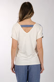 Daido Oversize V Yaka Kısa Kol Kadın T-Shirt - Minimalist Stil