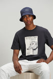 Lufian Oversize Minimalist Erkek T-Shirt - Kısa Kol Yuvarlak Yaka Günlük