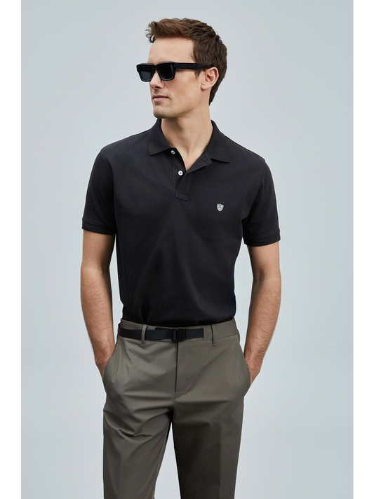 Lufian Erkek Polo Yaka Tişört - Minimalist Tasarım - Kısa Kol - Günlük