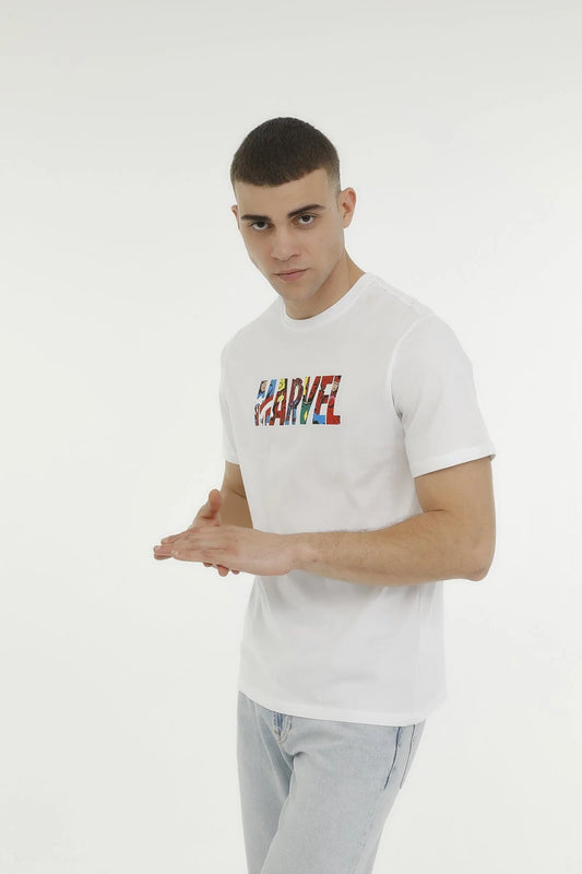 Lumberjack Marvel Baskılı Regular Fit Kısa Kol Erkek T-Shirt - Günlük Kullanım