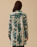 تونيك بمقاسات كبيرة بياقة قميص منقوشة من جالا-شي