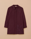 تونيك بأزرار أمامية مطرز بالزهور بمقاسات كبيرة من Gala-Xi