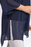 Tolga Saraçoğlu Oversize Şifon Midi Tuni̇k - Minimalist Günlük Stil