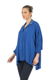 Twomail Oversize Minimalist 3/4 Kol Şifon Gömlek - Günlük Kullanım
