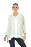 Twomail Oversize Minimalist 3/4 Kol Şifon Gömlek - Günlük Kullanım