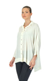 Twomail Oversize Minimalist 3/4 Kol Şifon Gömlek - Günlük Kullanım