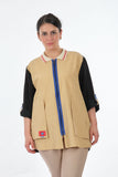 Vedi-bb Oversize Polo Yaka Midi Kadın Ceket - Günlük Şıklık