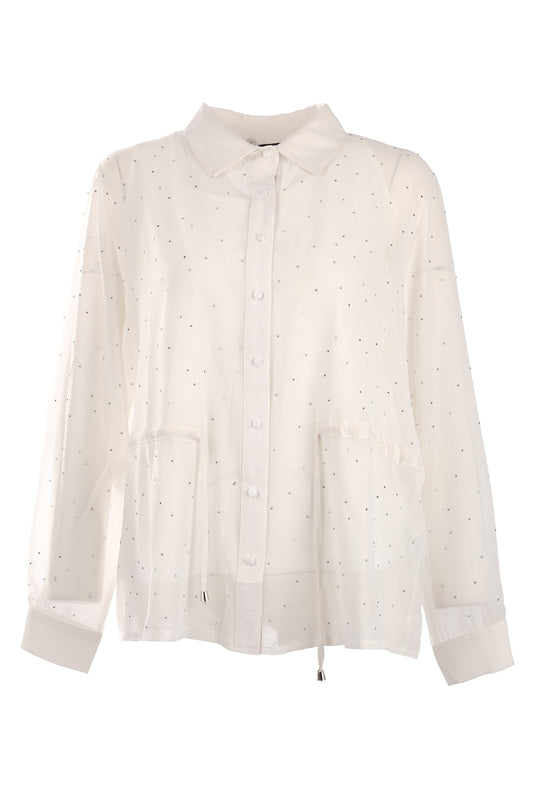 Vedi-bb Oversize Uzun Kol Şifon Gömlek - Minimalist Tarz