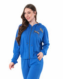 Vedi Oversize Kapüşonlu Crop Kadın Ceket - Günlük & Spor