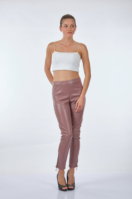 Vedi Minimalist Deri Tayt - Günlük & Gece - Slim Fit