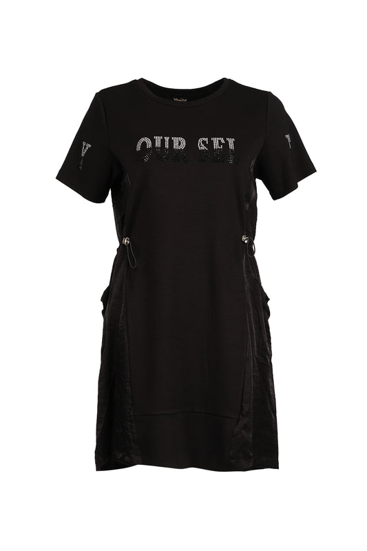 Ysatis Oversize Midi Elbise - Kısa Kol - Günlük Şıklık