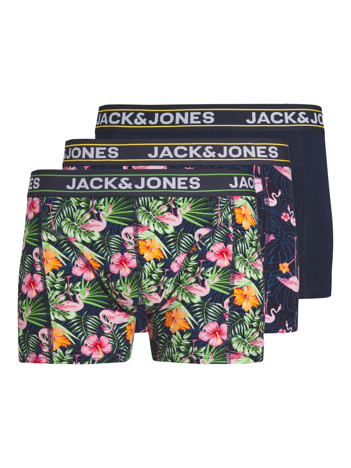 Jack&Jones Flamingo Desenli Erkek Boxer Şort 3'lü Set - Rahat ve Şık Ana görsel