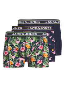 Jack&Jones Flamingo Desenli Erkek Boxer Şort 3'lü Set - Rahat ve Şık
