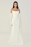 Alfa Beta Straplez Kollu Balık Kesim Uzun Abiye Elbise 2246613