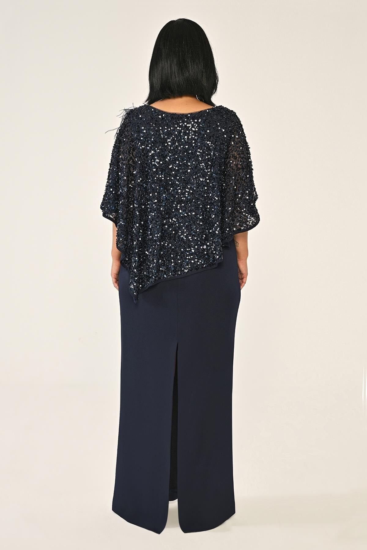 Alfa Beta Pullu Oversize Midi Abiye Elbise - Özel Günler İçin Translation missing: ar.content.product_image_secondary