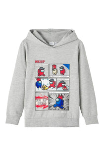Among Us Baskılı Kapüşonlu Sweatshirt-Erkek Çocuk-Günlük