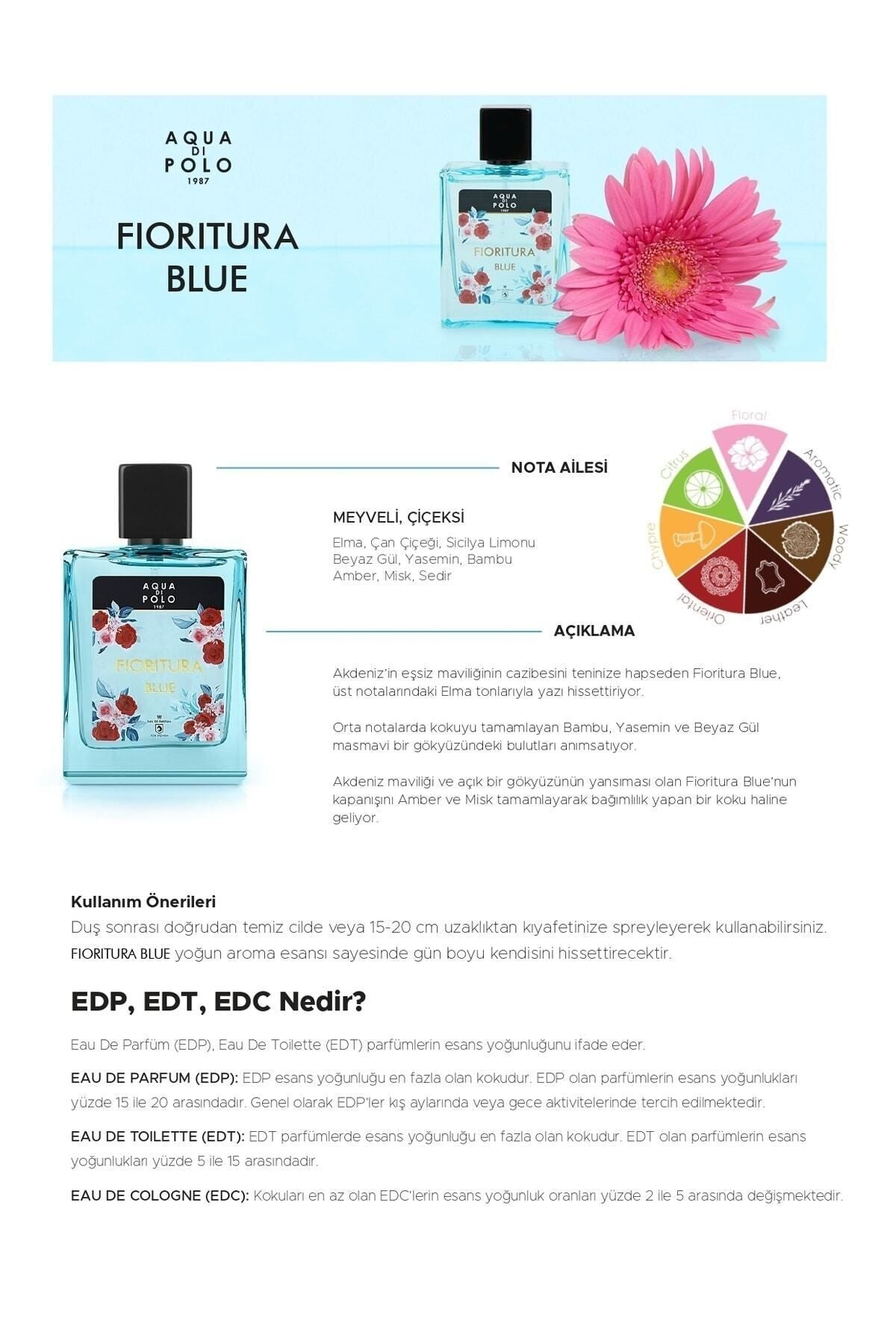 Aqua Di Polo Fioritura Blue Kadın Parfümü 50ml - Çiçeksi Koku
