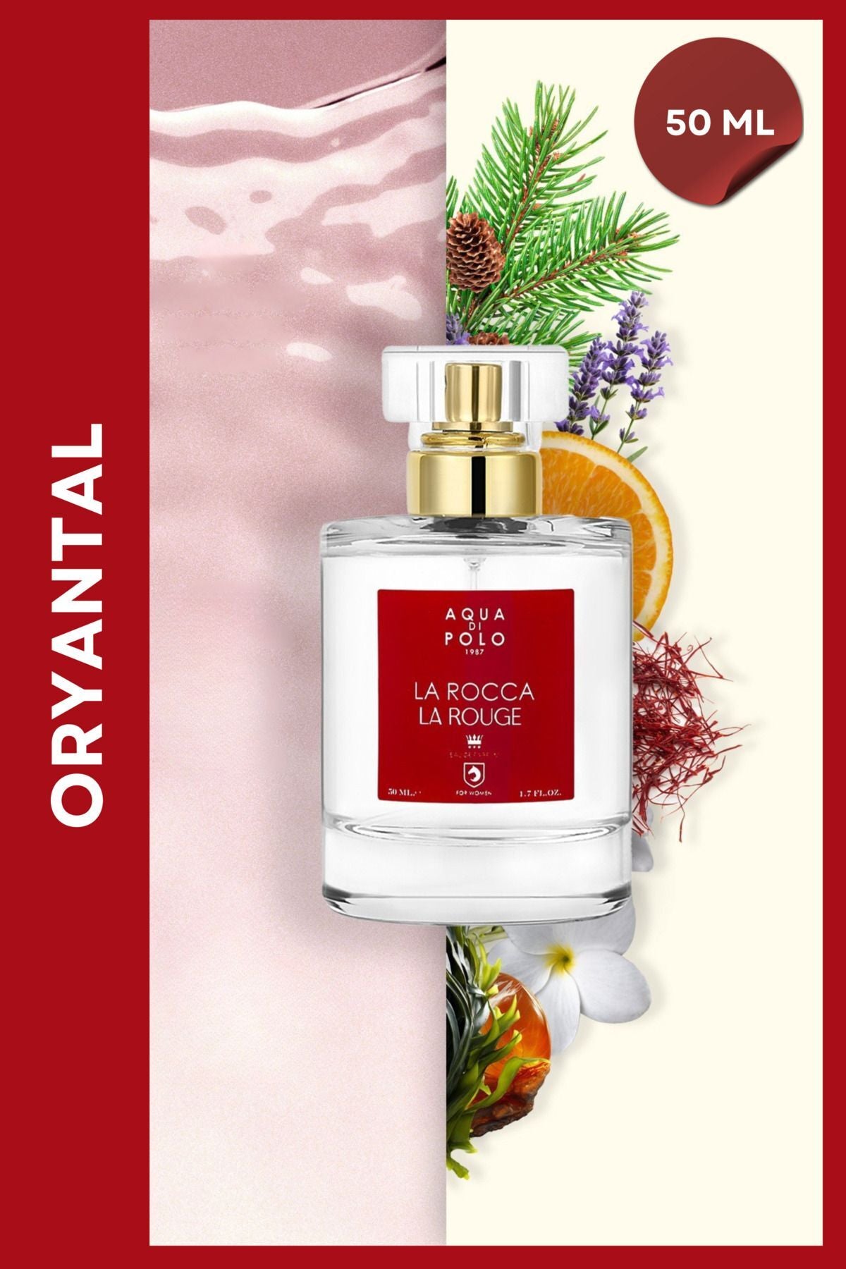 Aqua Di Polo La Rocca La Rouge Kadın Parfümü 50ml - Kalıcı ve Büyüleyici Koku