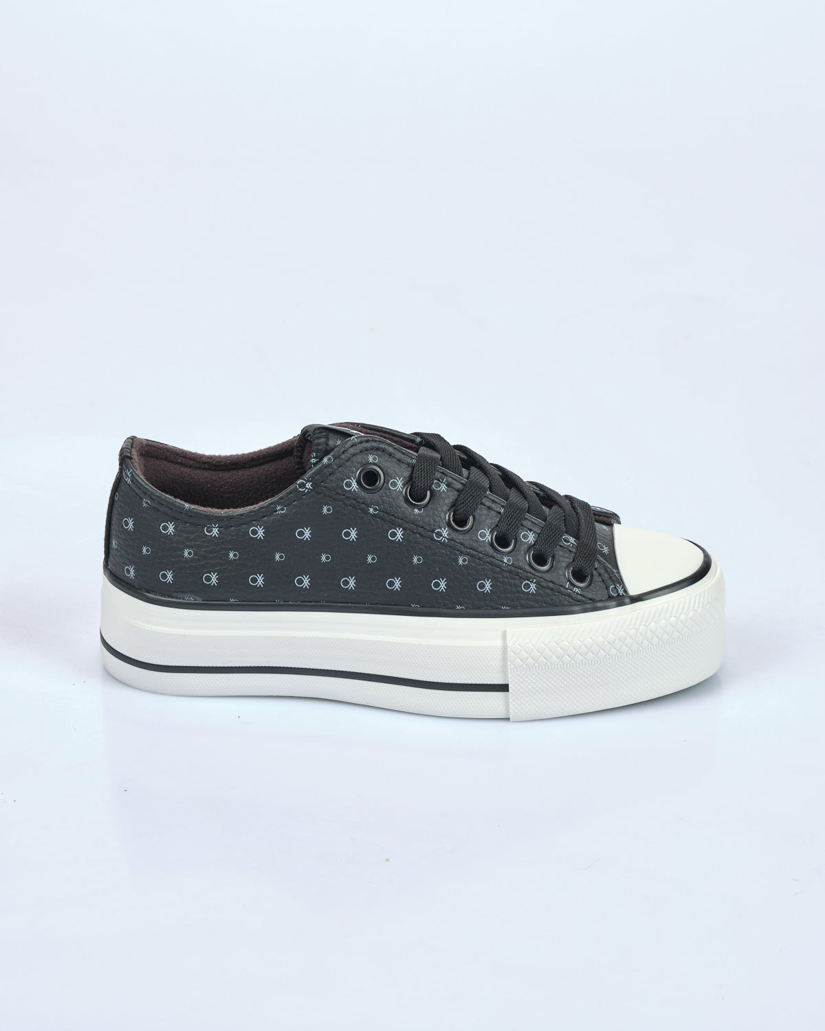Benetton Kadın Minimalist Platform Sneaker - Günlük - Rahat - Canvas
