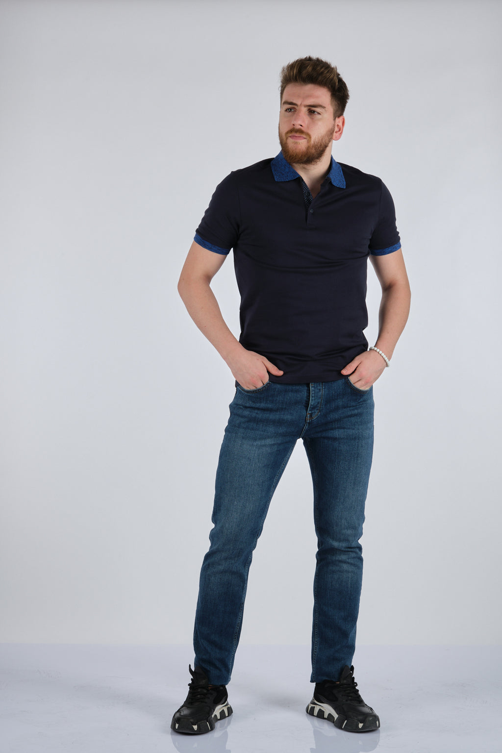 Barca Erkek Polo Yaka Kısa Kol Minimalist T-Shirt - Günlük Şıklık