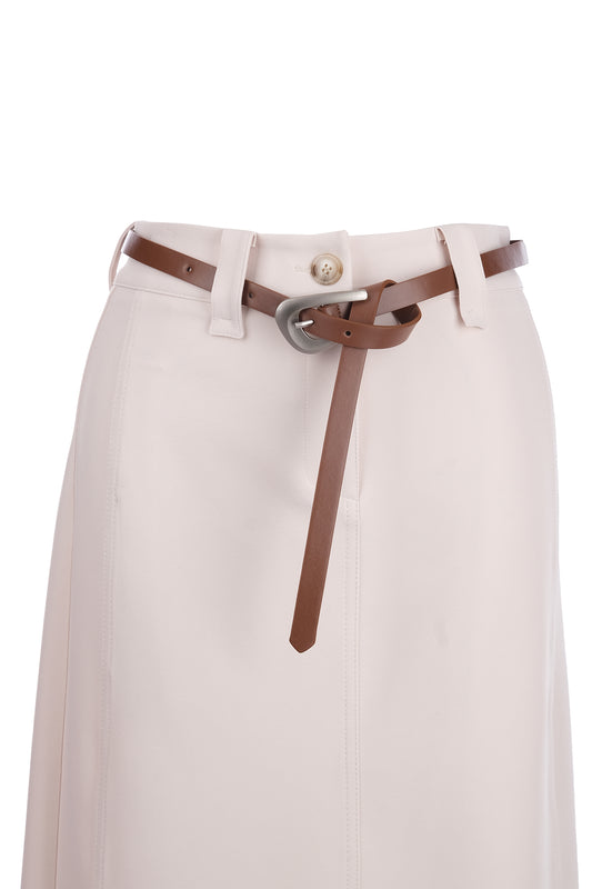 تنورة ميدي مضلعة عند الخصر من إيكول