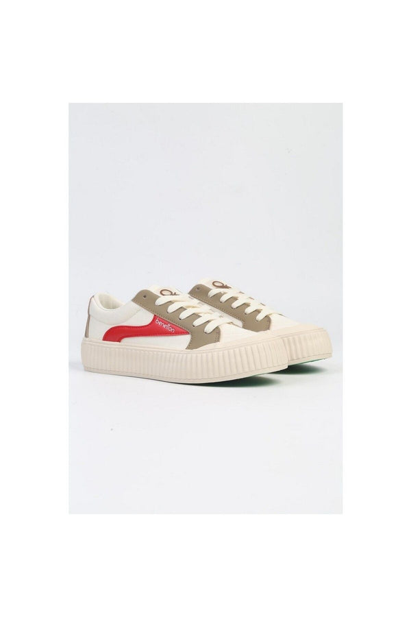 Benetton Kadın Günlük Minimalist Sneaker - Rahat ve Şık Platform Ayakkabı