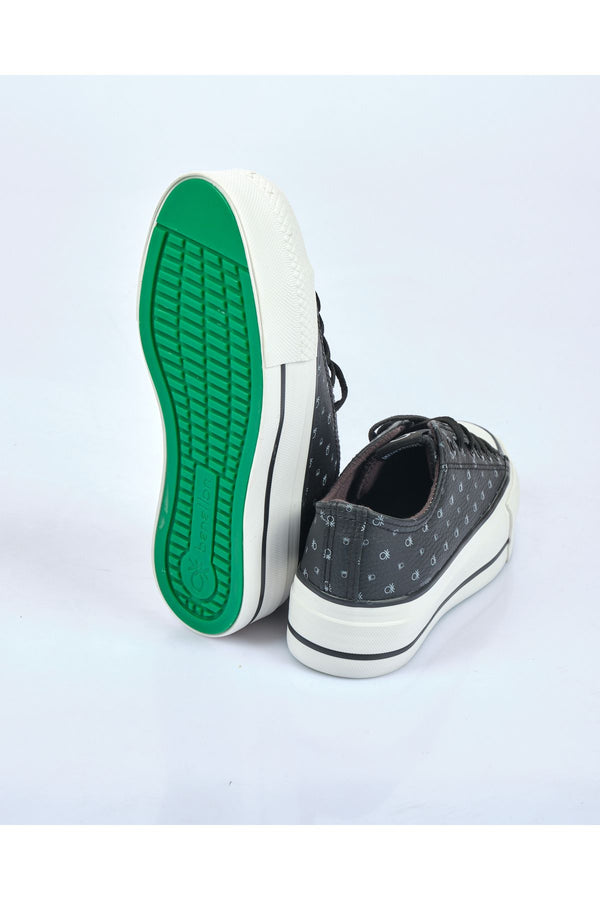 Benetton Kadın Minimalist Platform Sneaker - Günlük - Rahat - Canvas