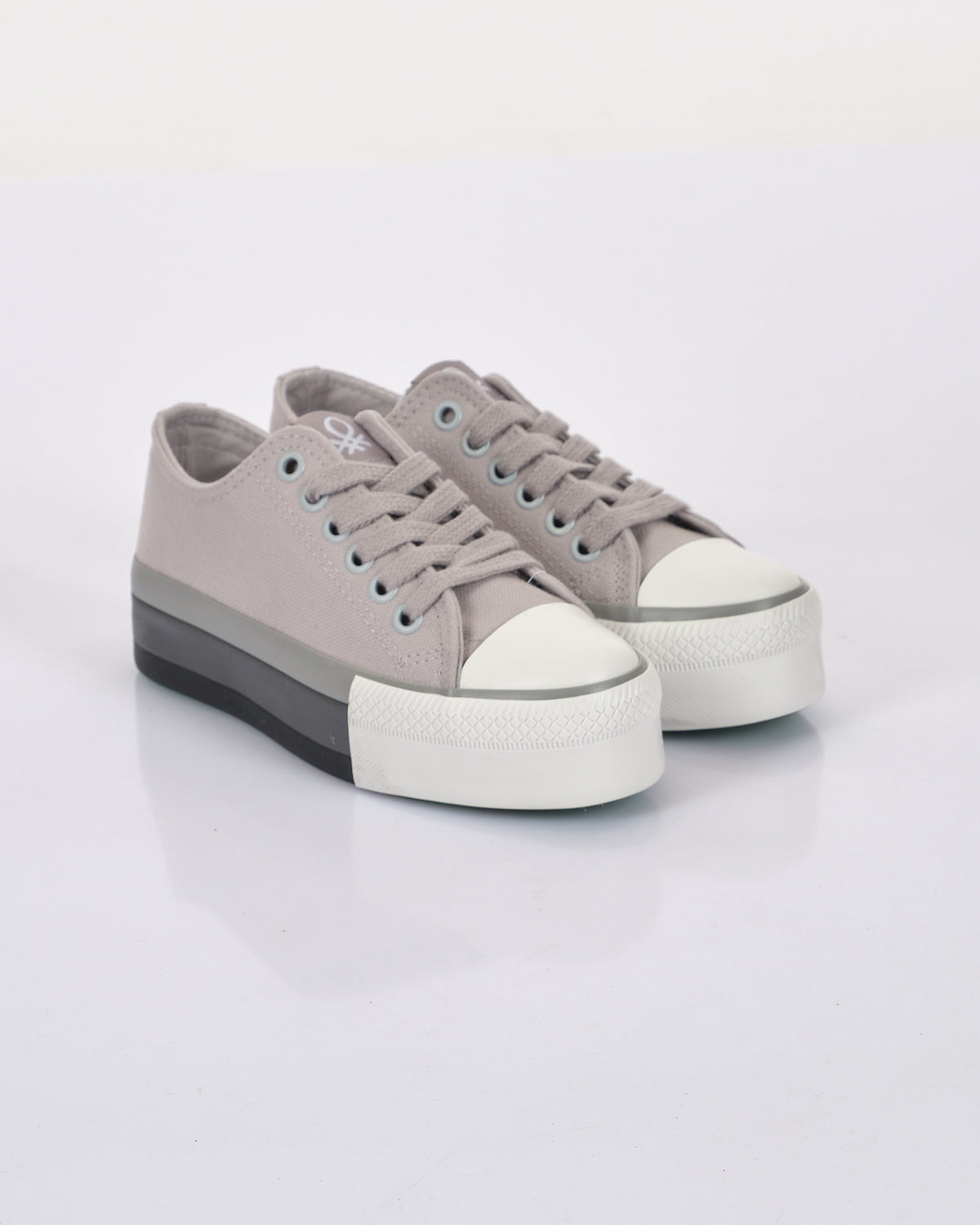 Benetton Kadın Platform Taban Bağcıklı Dokuma Materyal Günlük Sneaker Ayakkabı Ana görsel