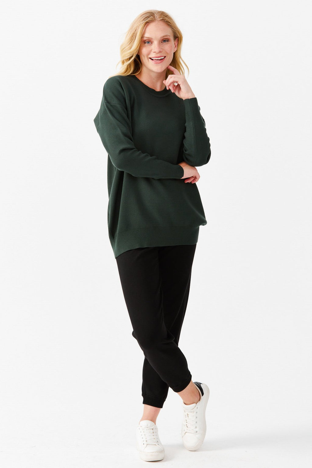 Desen Kadın Oversize Uzun Kol Minimalist Bluz - Rahat ve Şık