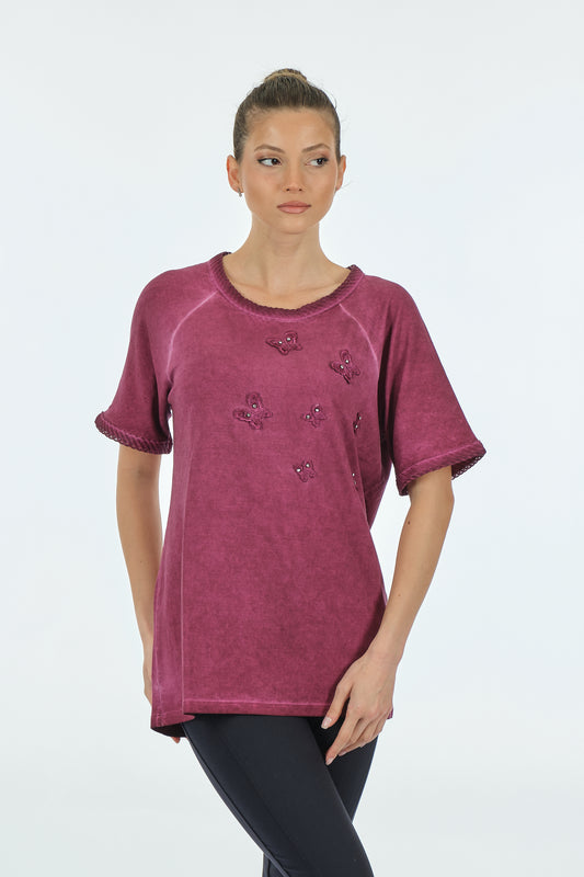 بلوزة نسائية منقوشة 21120800