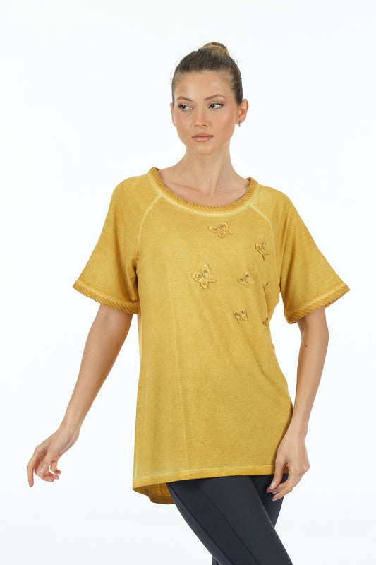 بلوزة نسائية منقوشة 21120800