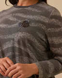 Büyük Beden Boncuk İşlemeli Desenli Bluz Gala-Xi