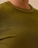 بلوزة أساسية محبوكة بأكمام قصيرة بمقاسات كبيرة من Gala-Xi