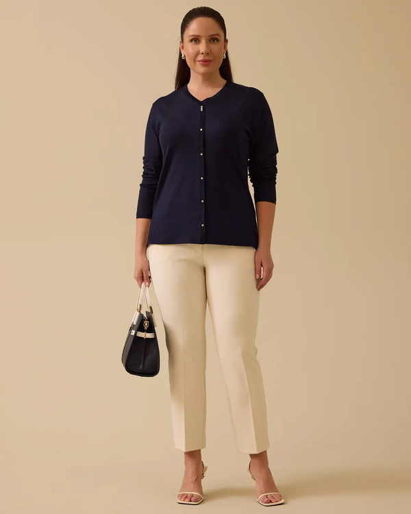 Büyük Beden V Yaka Taş Detaylı Bluz Gala-Xi