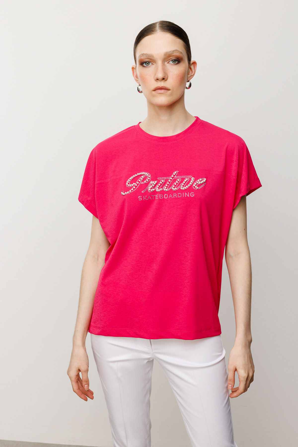 On Kadın Oversize Minimalist Kısa Kol T-Shirt - Günlük Şıklık