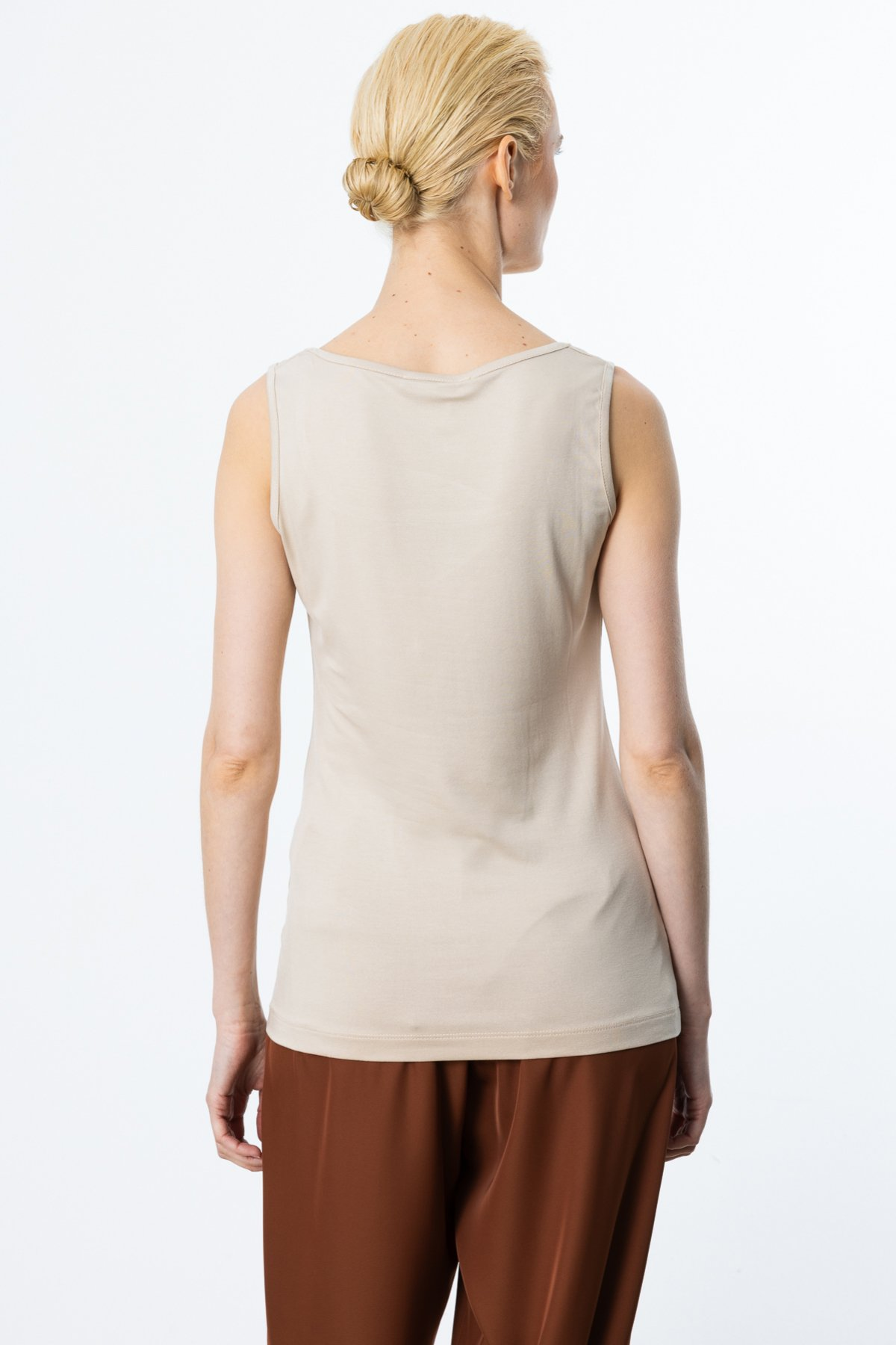 On Minimalist Kolsuz Kadın Bluz - Crop Kesim - Günlük