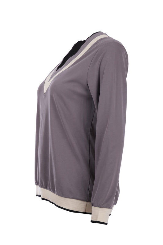 عشر بلوزات نسائية بسيطة بأكمام طويلة وفتحة رقبة على شكل حرف V - لإطلالاتك اليومية