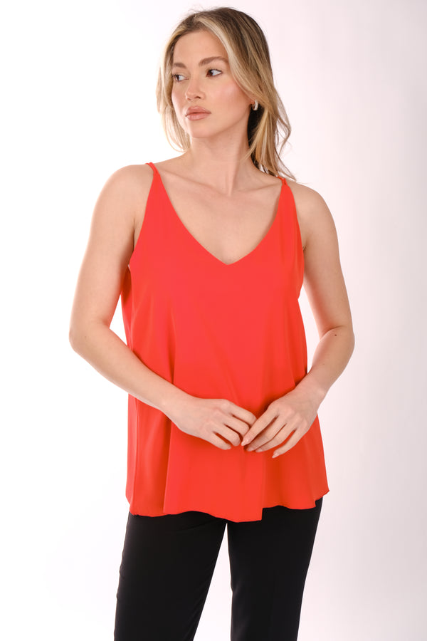Ysatis V Yaka Kolsuz Minimalist Şifon Bluz - Günlük & Şık