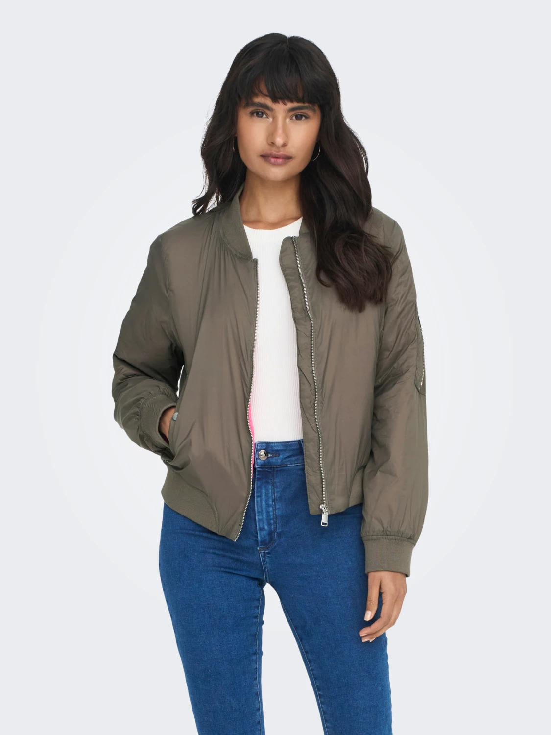 Only Minimalist Crop Bomber Ceket - Günlük & Şık | Hemen Al! İkincil görsel