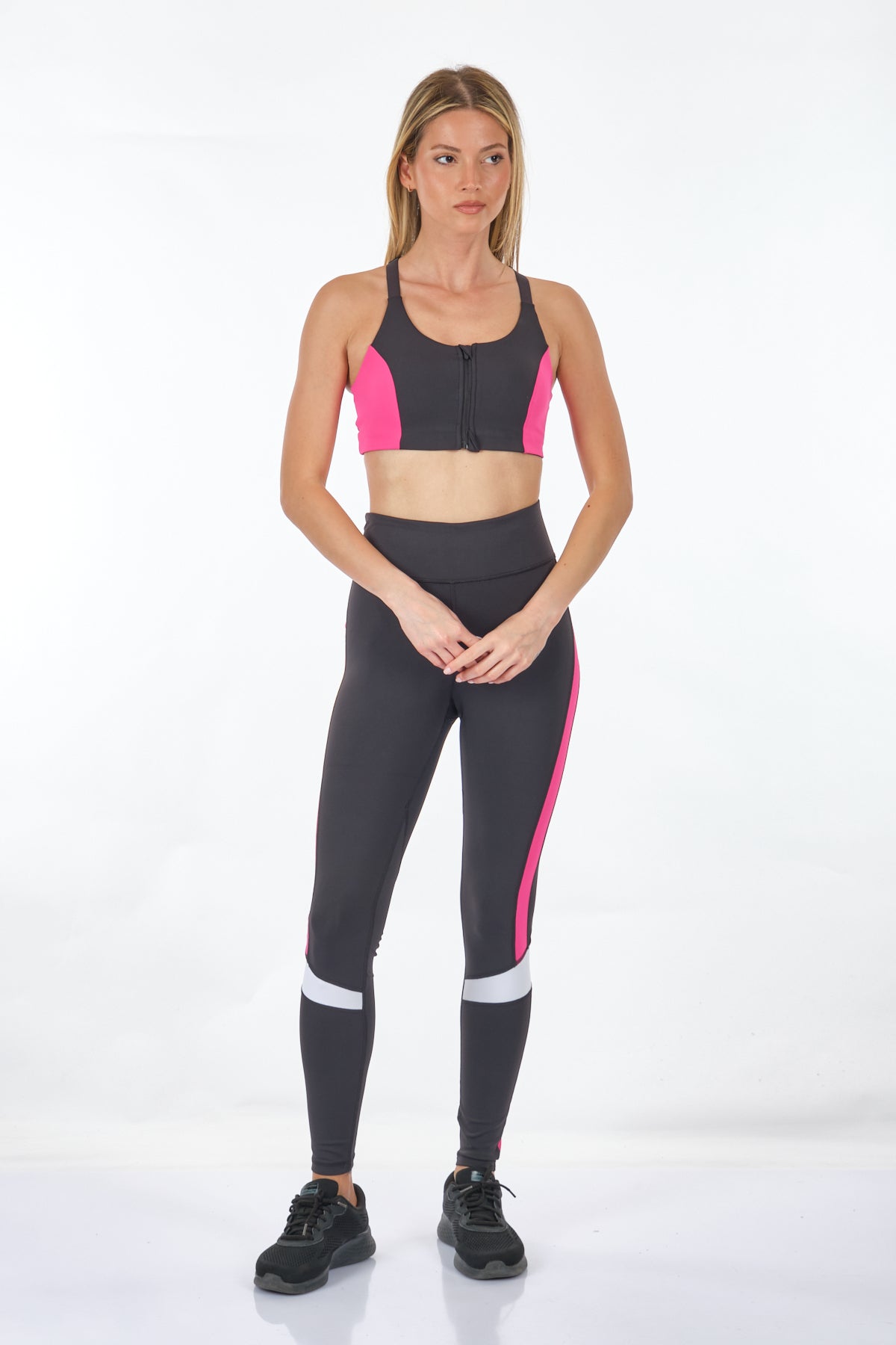 Only Fermuarlı Crop Spor Büstiyer - Minimalist Tasarım