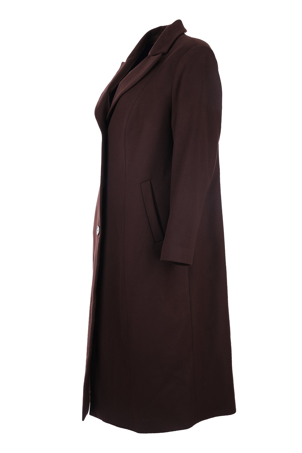 büyük beden astar desenli cepli kaşe kaban Gala-Xi