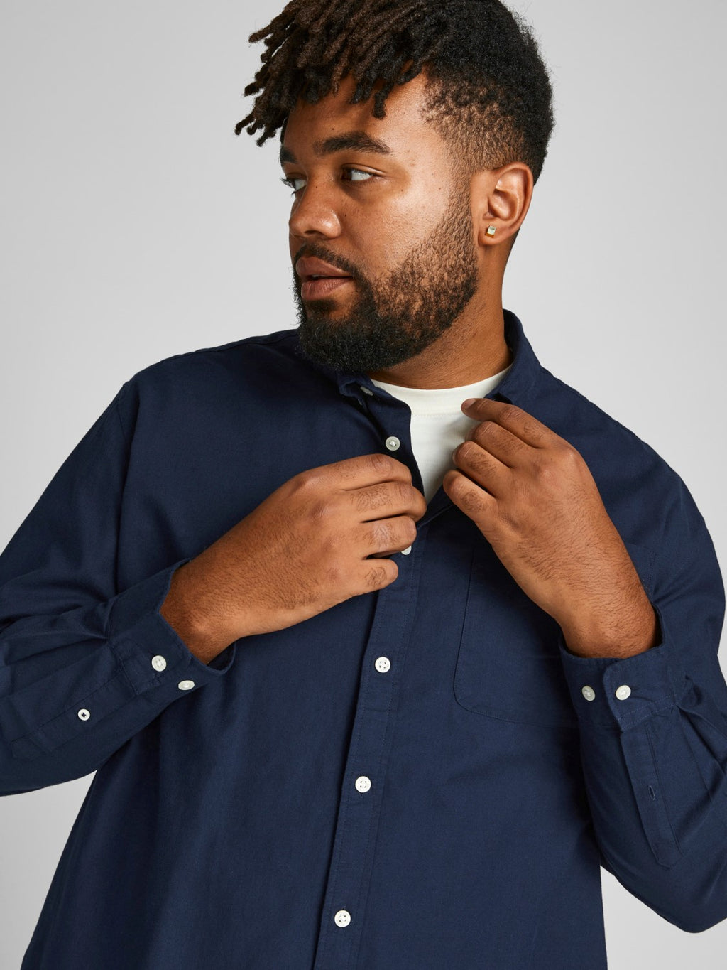 Jack&Jones Oversize Uzun Kol Minimalist Erkek Gömleği