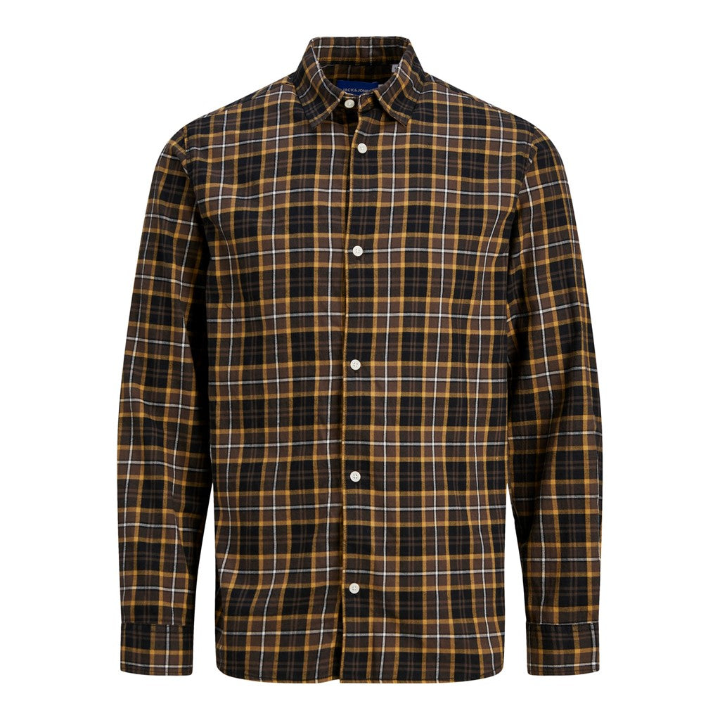 Jack&Jones Erkek Minimalist Kareli Uzun Kol Gömlek - Günlük Şıklık Ana görsel