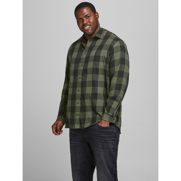 Jack&Jones Oversize Kareli Uzun Kol Erkek Gömleği - Günlük Stil