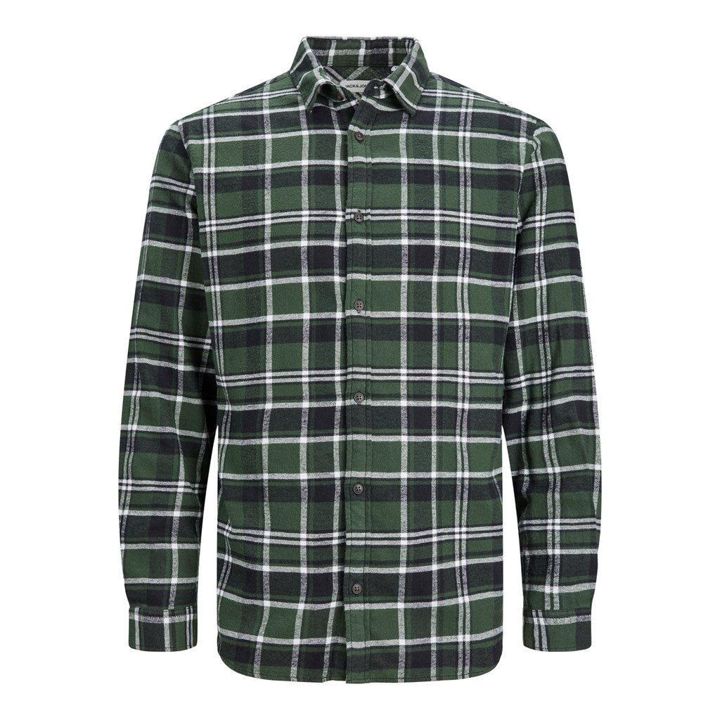 Jack&Jones Minimalist Uzun Kol Kareli Erkek Gömleği - Günlük Şıklık Ana görsel