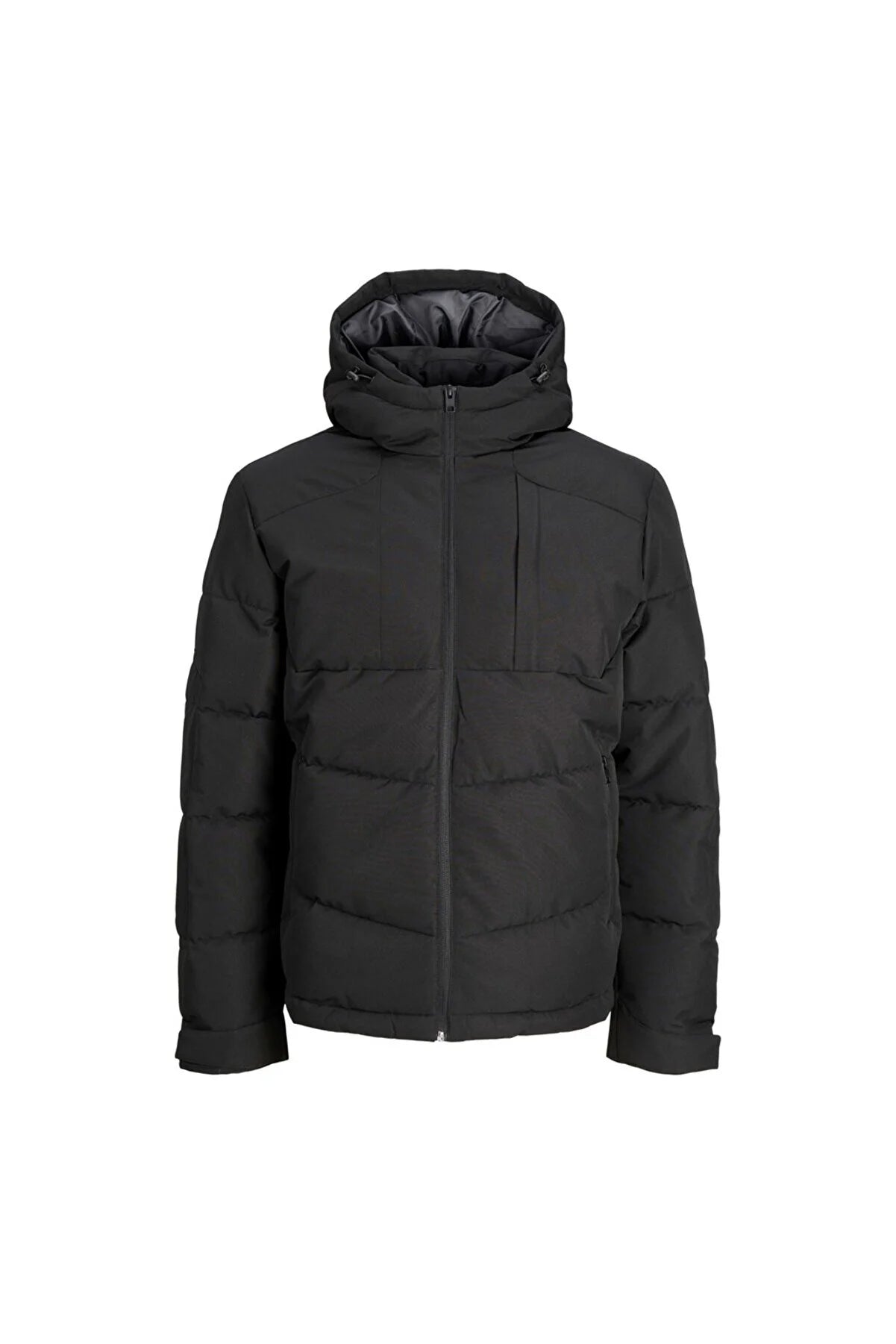 Jack&Jones Minimalist Erkek Kışlık Mont - Kapüşonlu, Fermuarlı